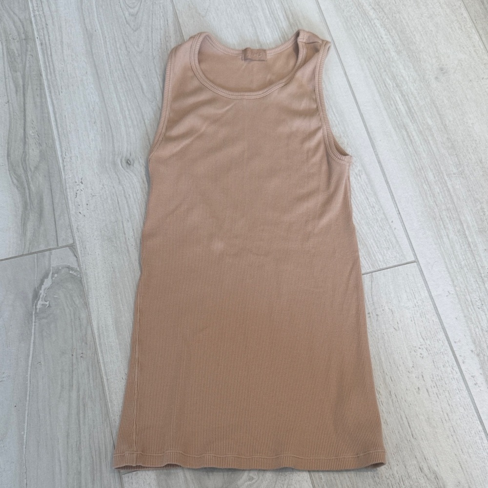 Skims Beige/Peach XS Ribbed Tank